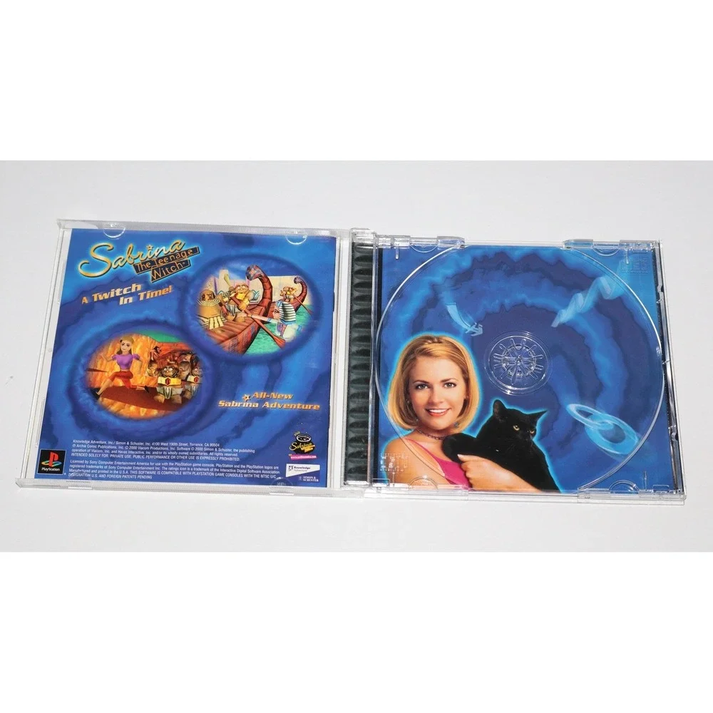 Sabrina the Teenage Witch A Twitch In Time Sony PlayStation PS1 Game 2001 NTSC